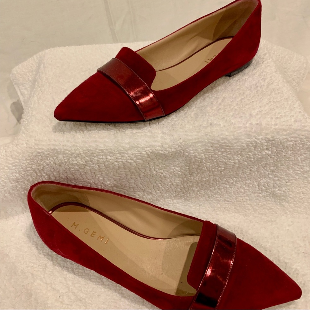 M.Gemi suede maroon flats